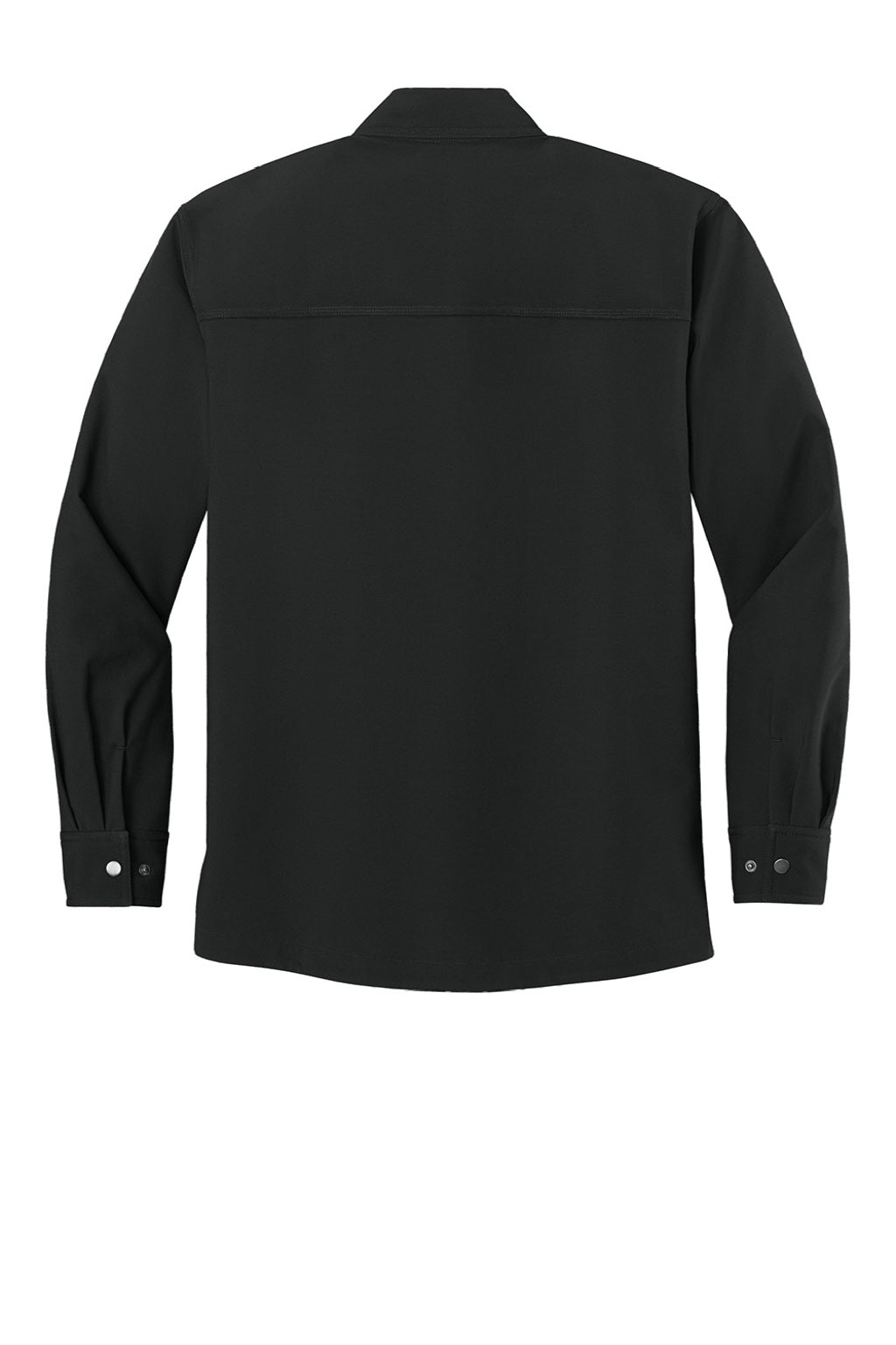 CornerStone CSJ73 Mens Snap Down Soft Shell Shirt Jacket Black Flat Back