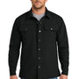 CornerStone Mens Snap Down Soft Shell Shirt Jacket - Black - COMING SOON