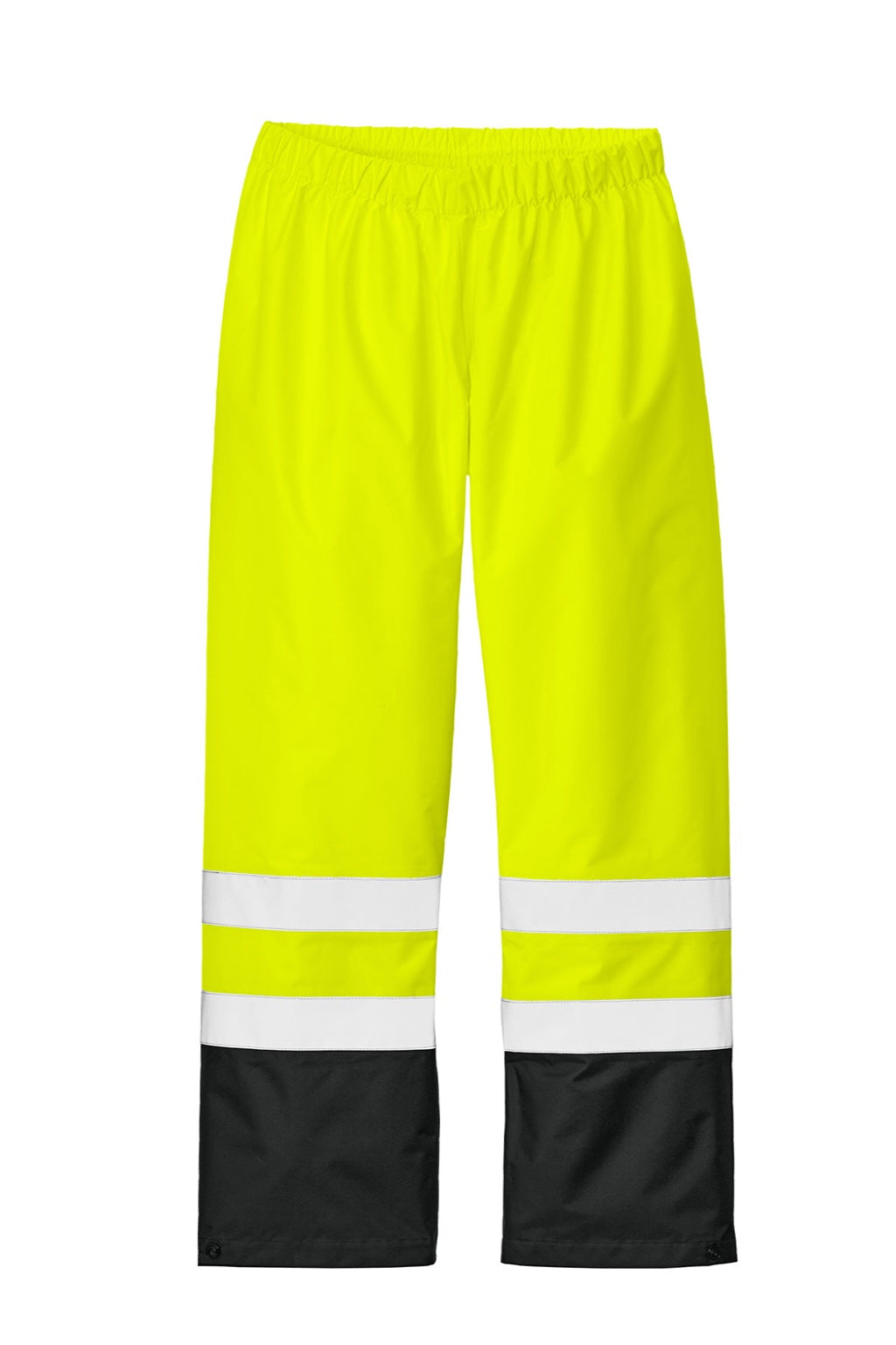 CornerStone CSP504 Mens ANSI Class E Pull On Rain Pants Safety Yellow/Black Flat Front
