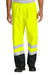 CornerStone CSP504 Mens ANSI Class E Pull On Rain Pants Safety Yellow/Black Model Front
