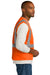 CornerStone CSV102 Mens ANSI 107 Class 2 Mesh Zipper Vest Safety Orange Model Side