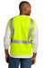 CornerStone CSV102 Mens ANSI 107 Class 2 Mesh Zipper Vest Safety Yellow Model Back