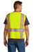 CornerStone CSV103 Mens ANSI 107 Class 2 Mesh Zipper Vest Safety Yellow Model Back