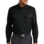 CornerStone Mens Select Ripstop Stain Resistant Long Sleeve Button Down Shirt w/ Pockets - Black