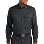 CornerStone Mens Select Ripstop Stain Resistant Long Sleeve Button Down Shirt w/ Pockets - Echo Steel Grey
