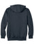 Carhartt CT100614 Mens Paxton Rain Defender Water Resistant Full Zip Hooded Sweatshirt Hoodie w/ Pockets Navy Blue Flat Back