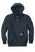 Carhartt CT100614 Mens Paxton Rain Defender Water Resistant Full Zip Hooded Sweatshirt Hoodie w/ Pockets Navy Blue Flat Front