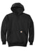 Carhartt CT100615 Mens Paxton Rain Defender Water Resistant Hooded Sweatshirt Hoodie w/ Pouch Pocket Black Flat Front