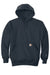 Carhartt CT100615 Mens Paxton Rain Defender Water Resistant Hooded Sweatshirt Hoodie w/ Pouch Pocket Navy Blue Flat Front