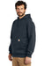 Carhartt CT100615 Mens Paxton Rain Defender Water Resistant Hooded Sweatshirt Hoodie w/ Pouch Pocket Navy Blue Model 3Q