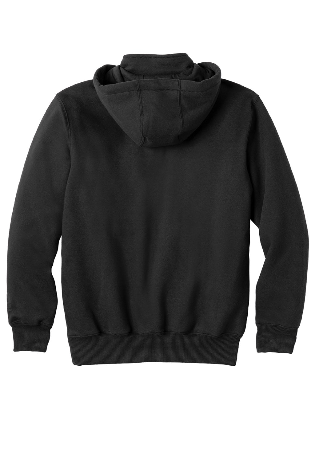 Carhartt CT100617 Mens Paxton Rain Defender Water Resistant 1/4 Zip Hooded Sweatshirt Hoodie w/ Pouch Pocket Black Flat Back