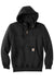Carhartt CT100617 Mens Paxton Rain Defender Water Resistant 1/4 Zip Hooded Sweatshirt Hoodie w/ Pouch Pocket Black Flat Front