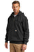 Carhartt CT100617 Mens Paxton Rain Defender Water Resistant 1/4 Zip Hooded Sweatshirt Hoodie Black Model 3Q
