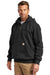 Carhartt CT100617 Mens Paxton Rain Defender Water Resistant 1/4 Zip Hooded Sweatshirt Hoodie w/ Pouch Pocket Black Model 3Q