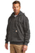 Carhartt CT100617 Mens Paxton Rain Defender Water Resistant 1/4 Zip Hooded Sweatshirt Hoodie w/ Pouch Pocket Heather Carbon Grey Model 3Q