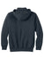 Carhartt CT100617 Mens Paxton Rain Defender Water Resistant 1/4 Zip Hooded Sweatshirt Hoodie Navy Blue Flat Back