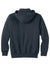 Carhartt CT100617 Mens Paxton Rain Defender Water Resistant 1/4 Zip Hooded Sweatshirt Hoodie w/ Pouch Pocket Navy Blue Flat Back