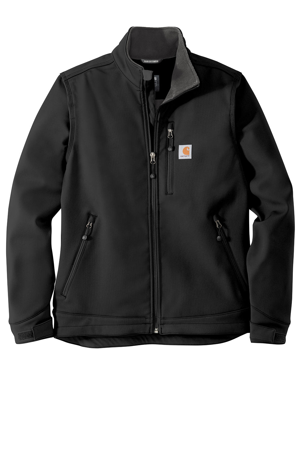 Carhartt CT102199 Mens Crowley Wind & Water Resistant Full Zip Jacket Black Flat Front
