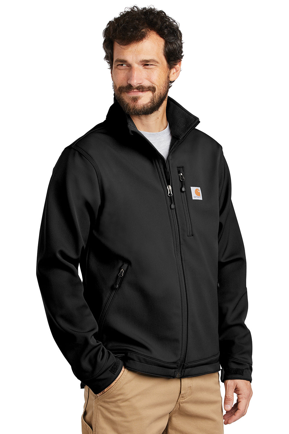 Carhartt CT102199 Mens Crowley Wind & Water Resistant Full Zip Jacket Black Model 3Q