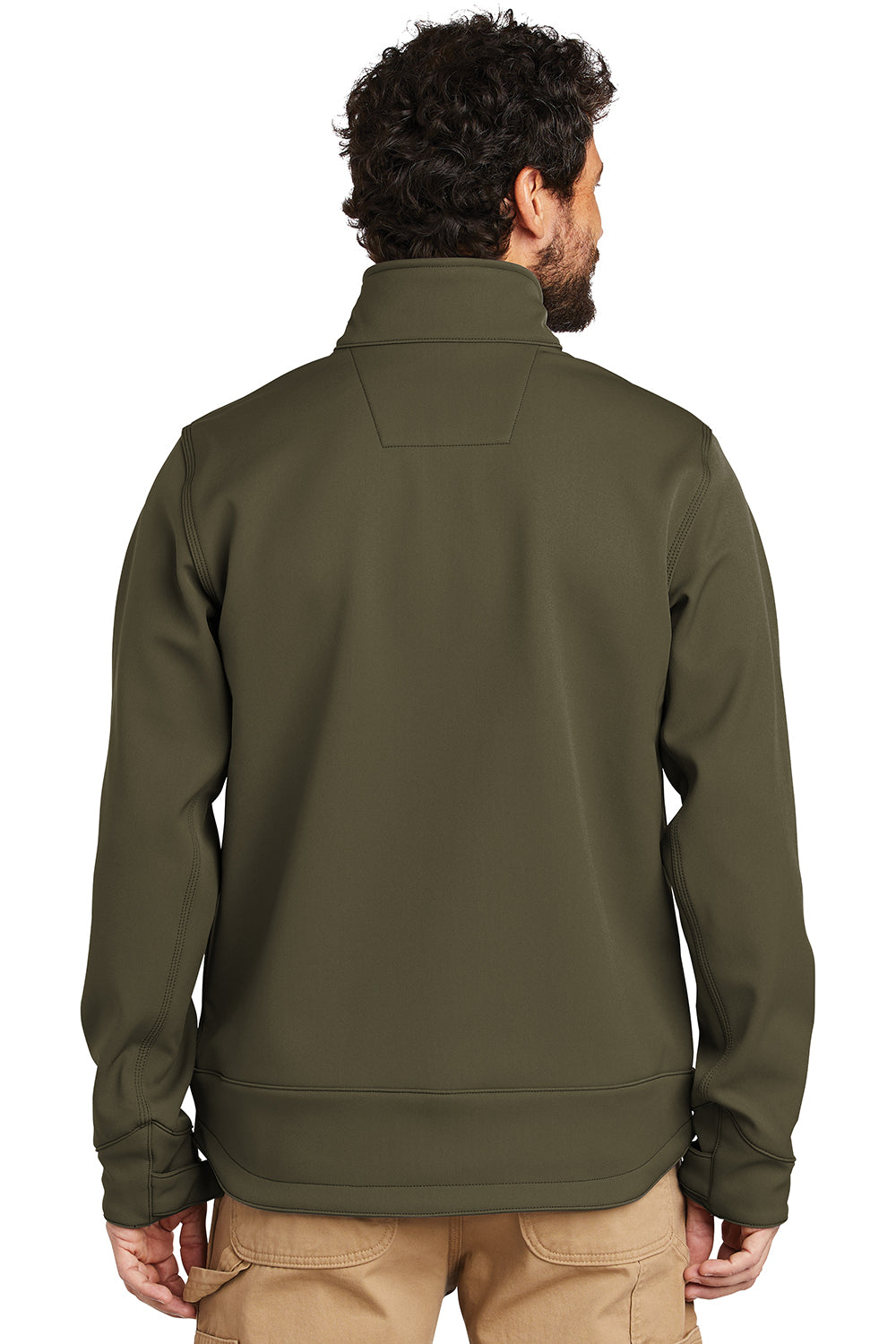Carhartt CT102199 Mens Crowley Wind & Water Resistant Full Zip Jacket Moss Green Model Back
