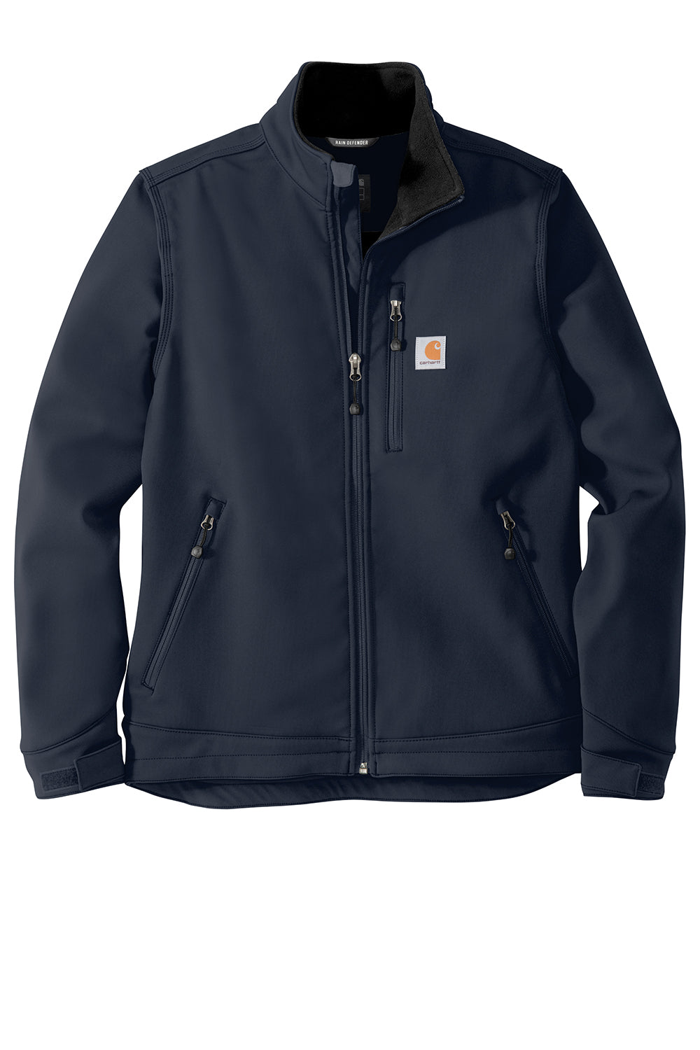 Carhartt CT102199 Mens Crowley Wind & Water Resistant Full Zip Jacket Navy Blue Flat Front