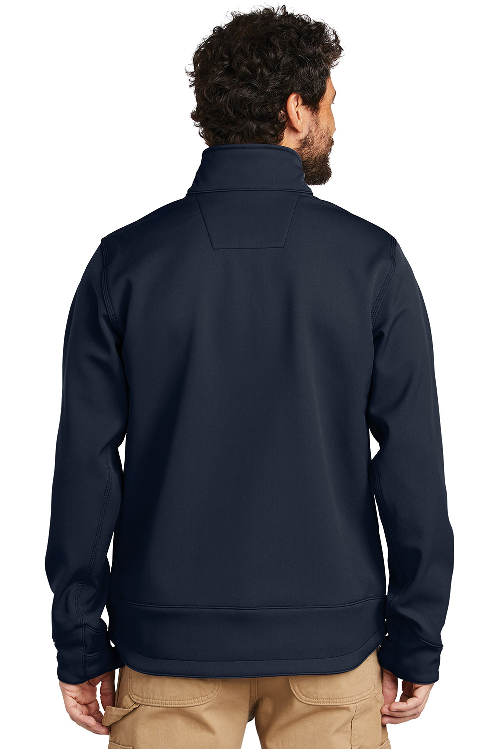 Carhartt CT102199 Mens Crowley Wind & Water Resistant Full Zip Jacket Navy Blue Model Back