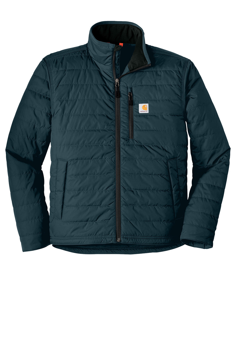 Carhartt CT102208 Mens Gilliam Wind & Water Resistant Full Zip Jacket Navy Blue Flat Front