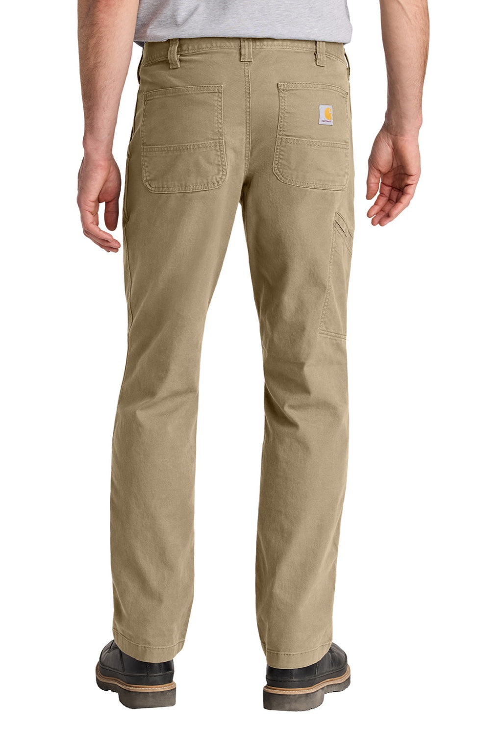 Carhartt CT102291 Mens Rugged Flex Rigby Pants Dark Khaki Brown Model Back