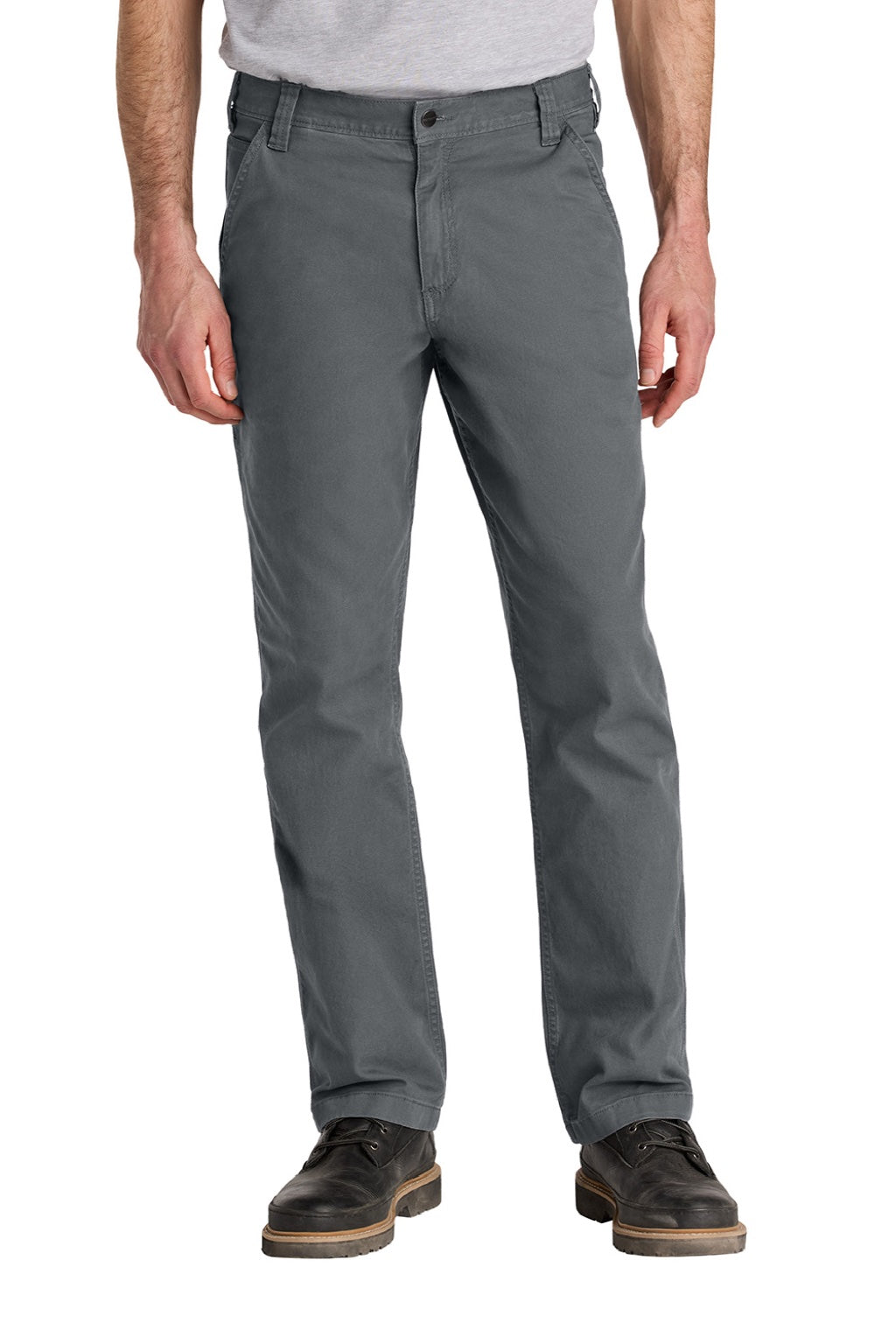 Carhartt CT102291 Mens Rugged Flex Rigby Pants Gravel Grey Model Front