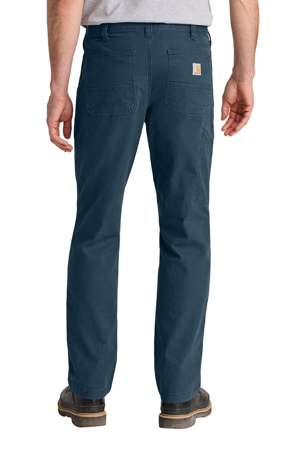 Carhartt CT102291 Mens Rugged Flex Rigby Pants Navy Blue Model Back