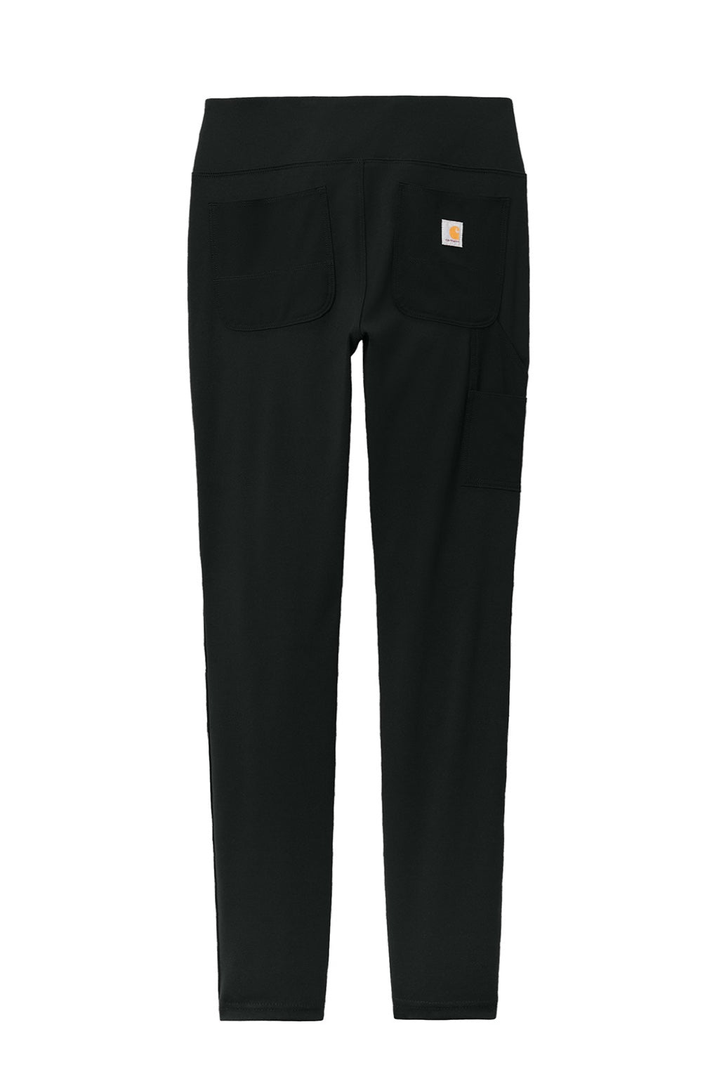 Carhartt CT102482 Womens Midweight Utility Moisture Wicking Leggings w/ Pockets Black Flat Back