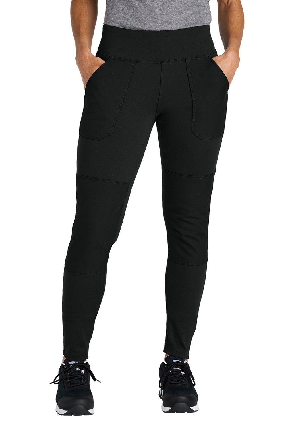 Carhartt CT102482 Womens Midweight Utility Moisture Wicking Leggings w/ Pockets Black Model Front