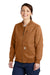 Carhartt CT102524 Womens Crawford Rugged Flex Full Zip Jacket Carhartt Brown Model Front