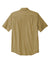 Carhartt CT102537 Mens Rugged Professional Series Wrinkle Resistant Short Sleeve Button Down Shirt w/ Pocket Dark Khaki Brown Flat Back