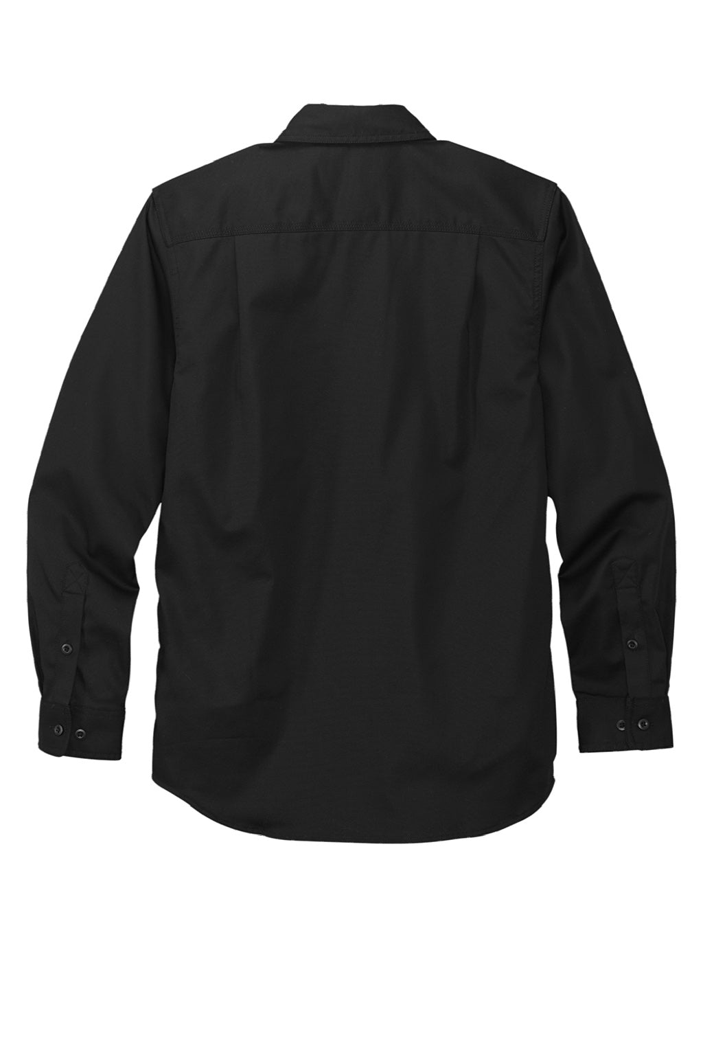 Carhartt CT102538/CT106689 Mens Rugged Professional Series Wrinkle Resistant Long Sleeve Button Down Shirt w/ Pocket Black Flat Back