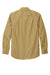 Carhartt CT102538 Mens Rugged Professional Series Wrinkle Resistant Long Sleeve Button Down Shirt w/ Pocket Dark Khaki Brown Flat Back