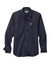 Carhartt CT102538 Mens Rugged Professional Series Wrinkle Resistant Long Sleeve Button Down Shirt w/ Pocket Navy Blue Flat Front