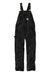 Carhartt CT102776 Mens Duck Unlined Bib Overalls w/ Pockets Black Flat Front