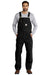 Carhartt CT102776 Mens Duck Unlined Bib Overalls w/ Pockets Black Model Front