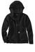 Carhartt CT102788 Womens Clarksburg Full Zip Hooded Sweatshirt Hoodie w/ Pockets Black Flat Front