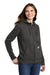 Carhartt CT102788 Womens Clarksburg Full Zip Hooded Sweatshirt Hoodie Heather Carbon Grey Model 3Q