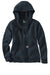 Carhartt CT102788 Womens Clarksburg Full Zip Hooded Sweatshirt Hoodie w/ Pockets Navy Blue Flat Front