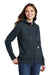 Carhartt CT102788 Womens Clarksburg Full Zip Hooded Sweatshirt Hoodie w/ Pockets Navy Blue Model 3Q
