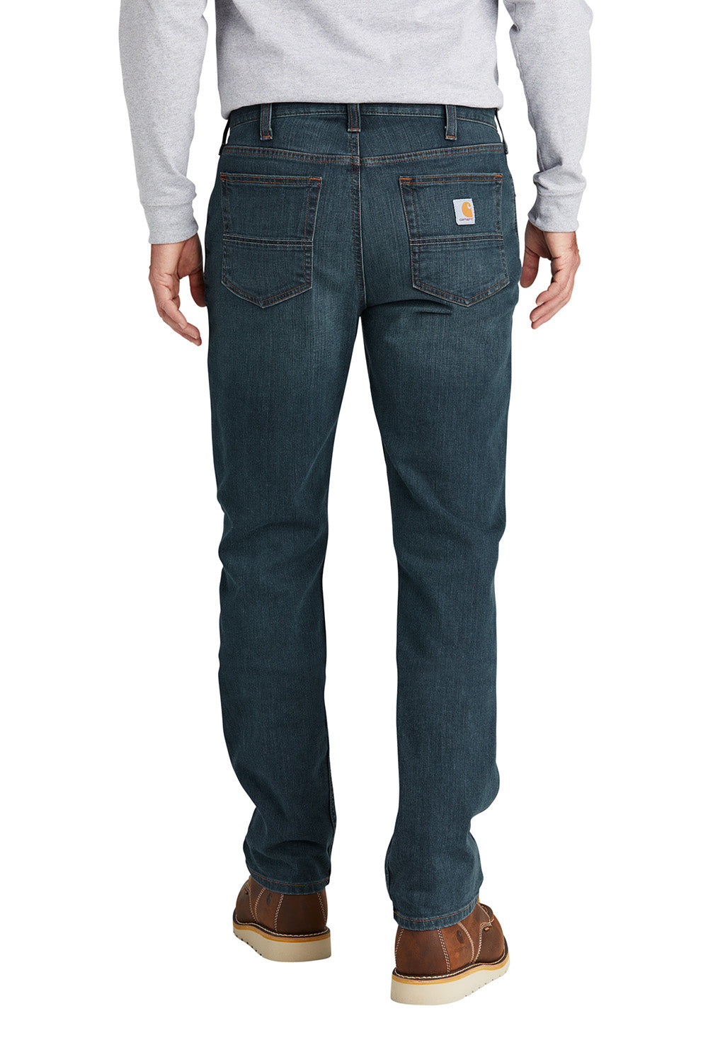 Carhartt CT102804 Mens Rugged Flex 5 Pocket Jeans Superior Blue Model Back