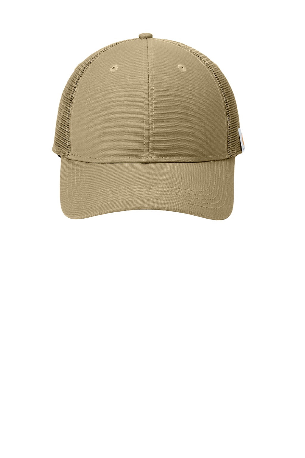 Carhartt Hats CT103056/CT106687 Mens Rugged FastDry Moisture Wicking Adjustable Trucker Hat Dark Khaki Brown Flat Front