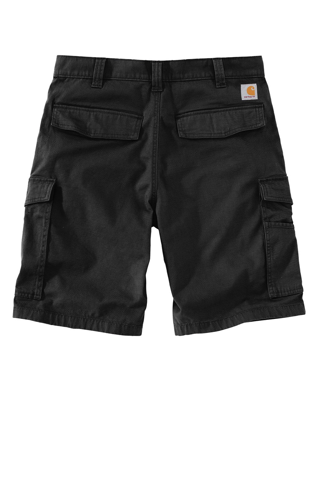 Carhartt CT103542 Mens Rugged Flex Rigby Cargo Shorts w/ Pockets Black Flat Back