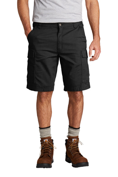 Carhartt CT103542 Mens Rugged Flex Rigby Cargo Shorts w/ Pockets Black Model Front