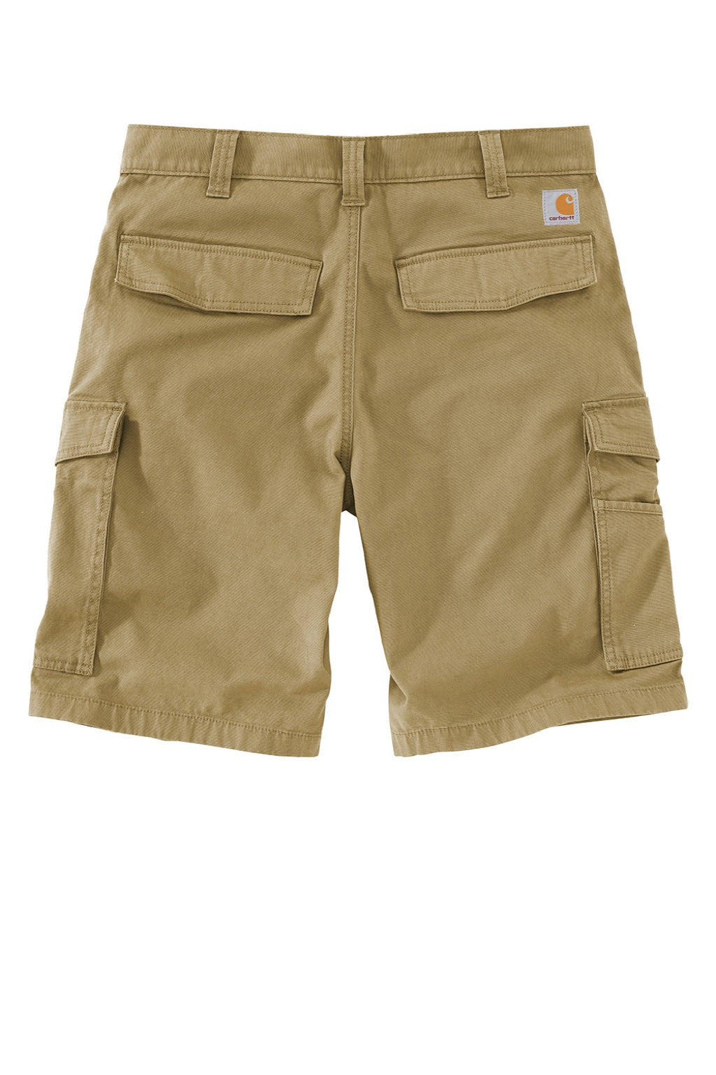 Carhartt CT103542 Mens Rugged Flex Rigby Cargo Shorts w/ Pockets Dark Khaki Brown Flat Back