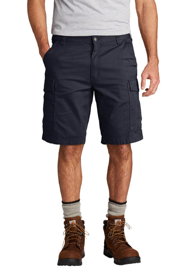 Carhartt CT103542 Mens Rugged Flex Rigby Cargo Shorts w/ Pockets Navy Blue Model Front