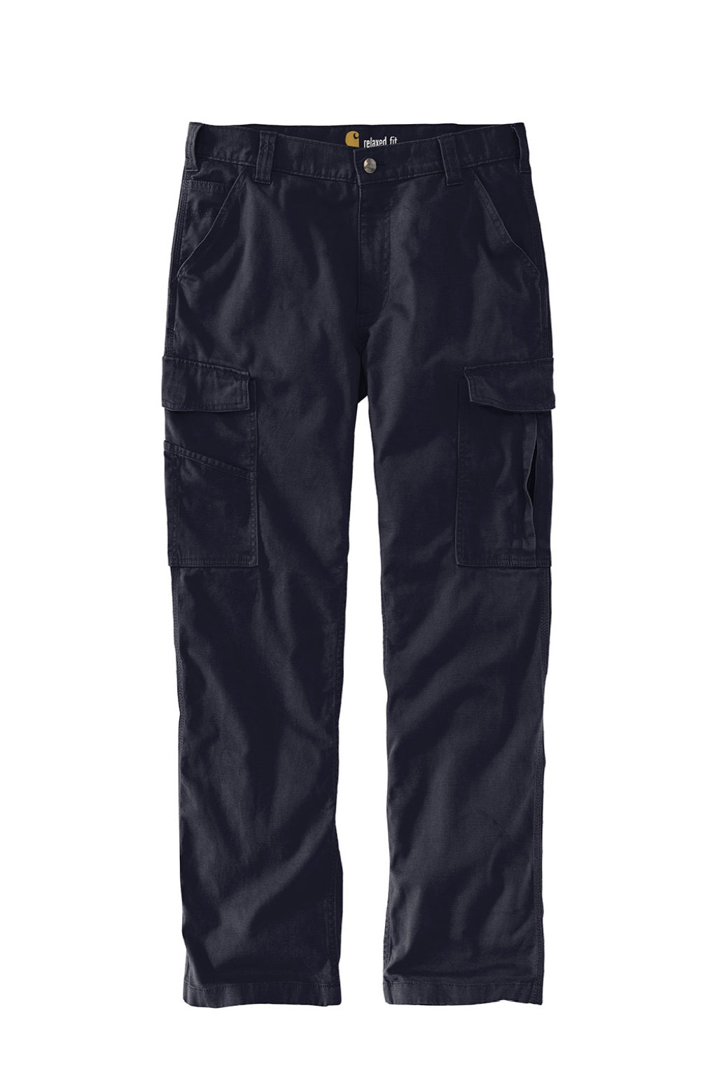Carhartt CT103574 Mens Rugged Flex Rigby Cargo Pants w/ Pockets Navy Blue Flat Front